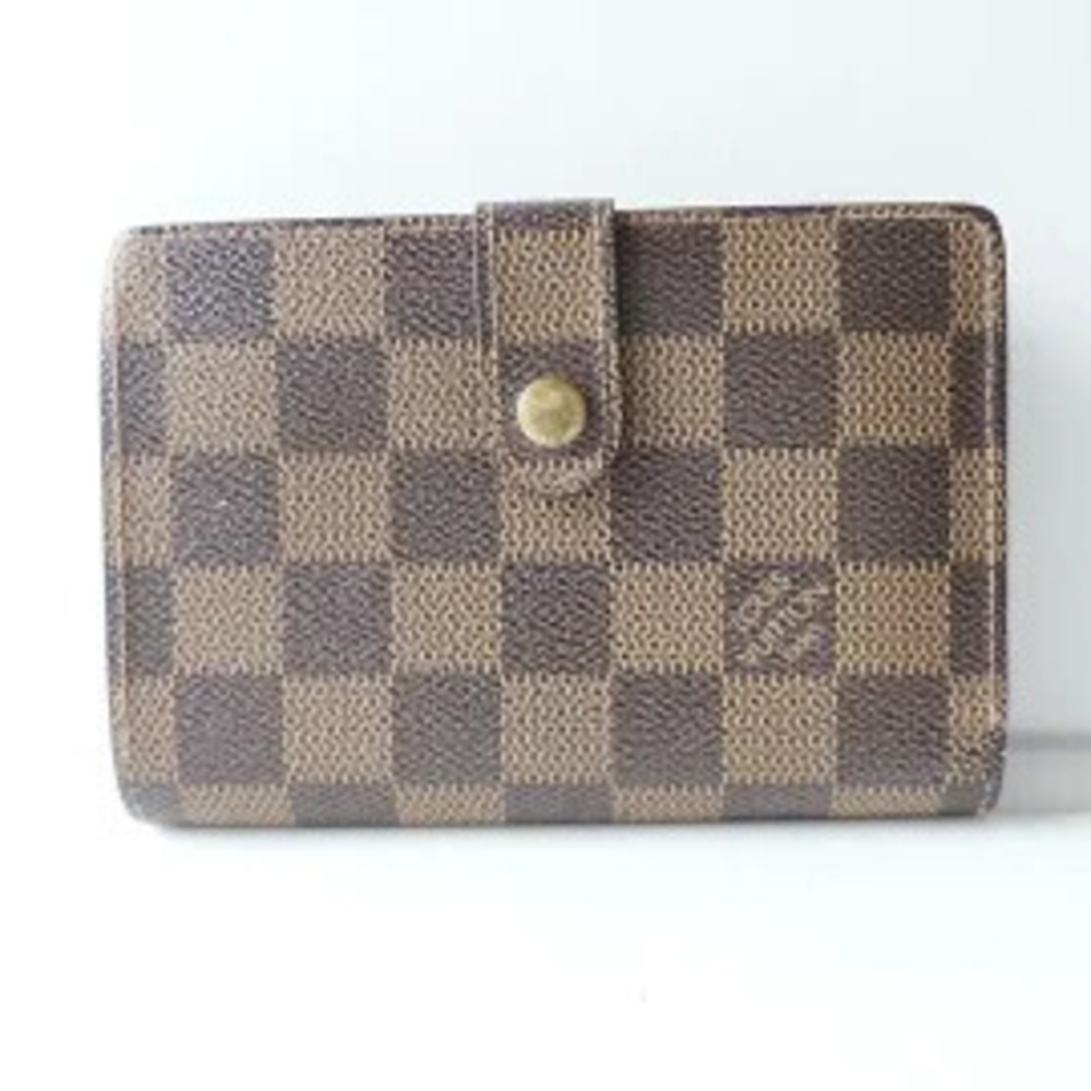LOUIS VUITTON Portemonnaie Viennois Bi fold Wallet Ebene Brown